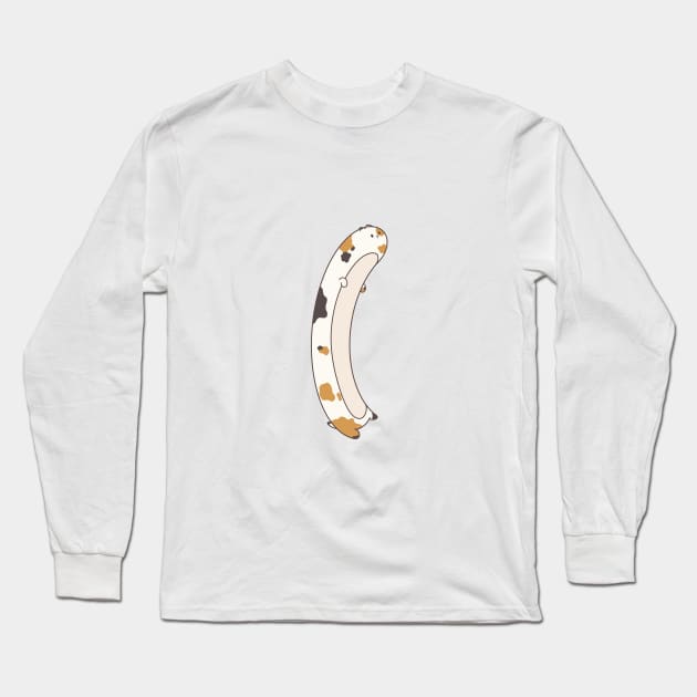 Sausage Cat Long Sleeve T-Shirt by Mofu Mofuu